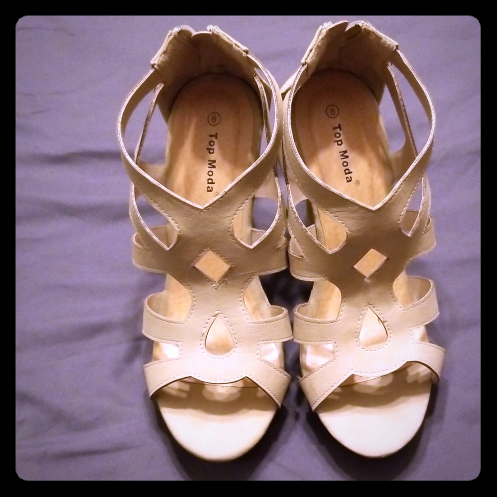 size 8 Top Moda Wedges
